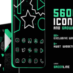 تحميل تطبيق GreenLine Icon Pack: LineX مهكر