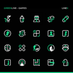 تطبيق GreenLine Icon Pack: LineX مهكر
