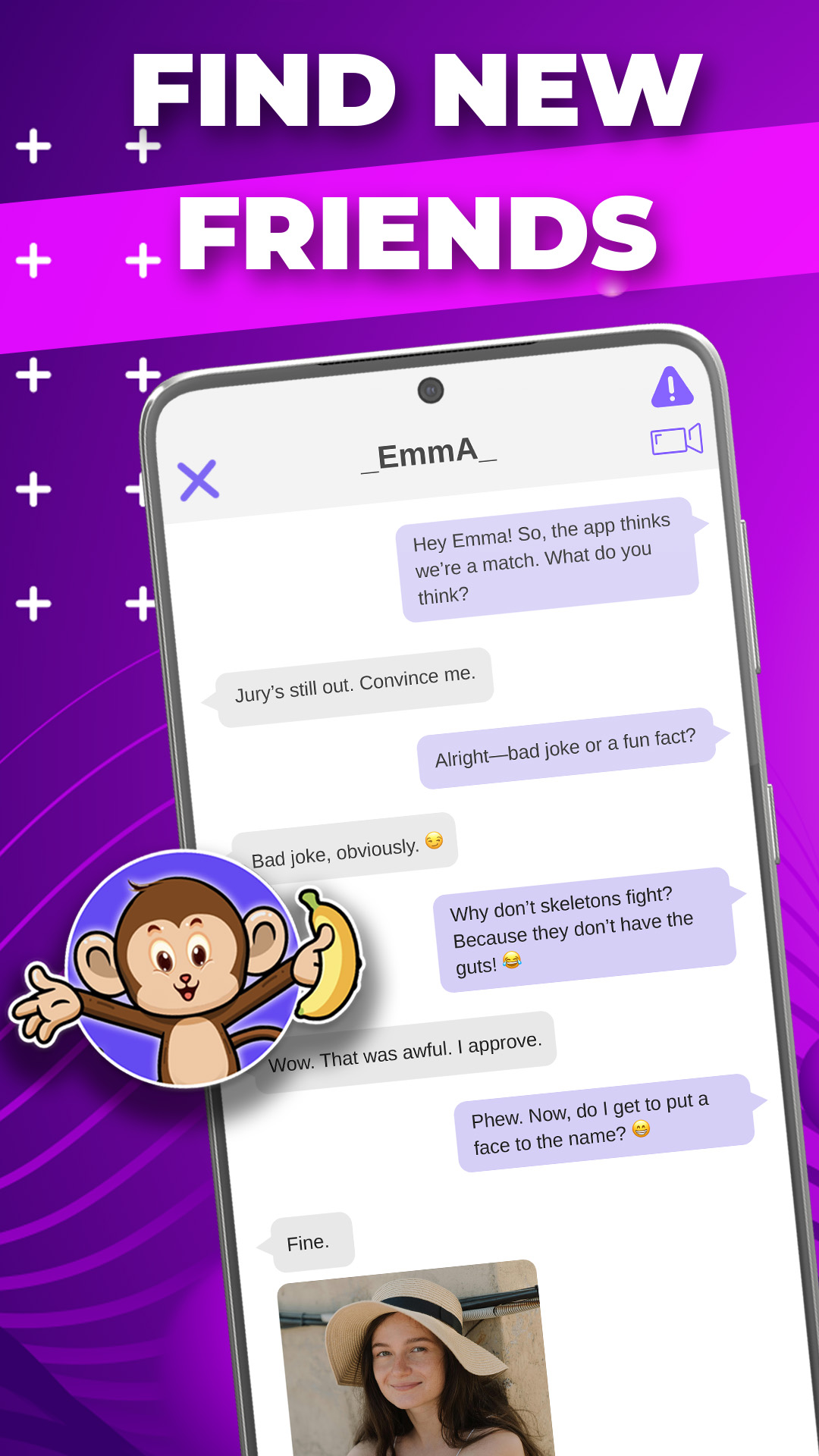 Monkey random video chat